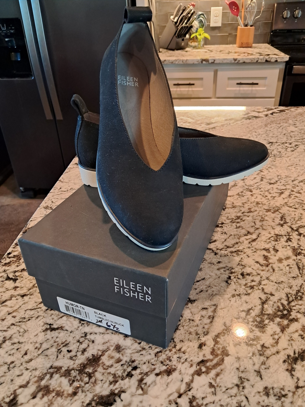 Eileen Fisher Women's Black Slip-On Shoes